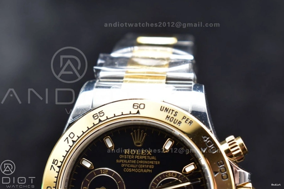 Best SA4130 and 1:1 904L Black Case Bracelet SS BTF Dial Edition 116503 Daytona 0428